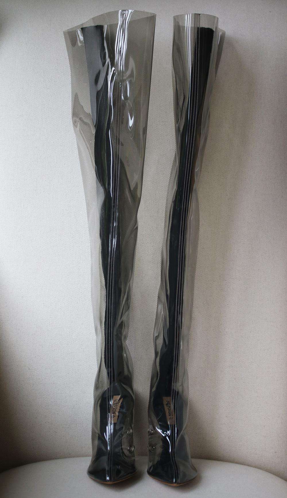 YEEZY SEASON 4 TUBULAR CLEAR OVER THE KNEE BOOTS EU 38 UK 5 US 8 - Image 3