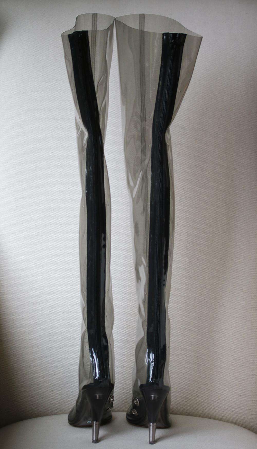YEEZY SEASON 4 TUBULAR CLEAR OVER THE KNEE BOOTS EU 38 UK 5 US 8 - Image 4