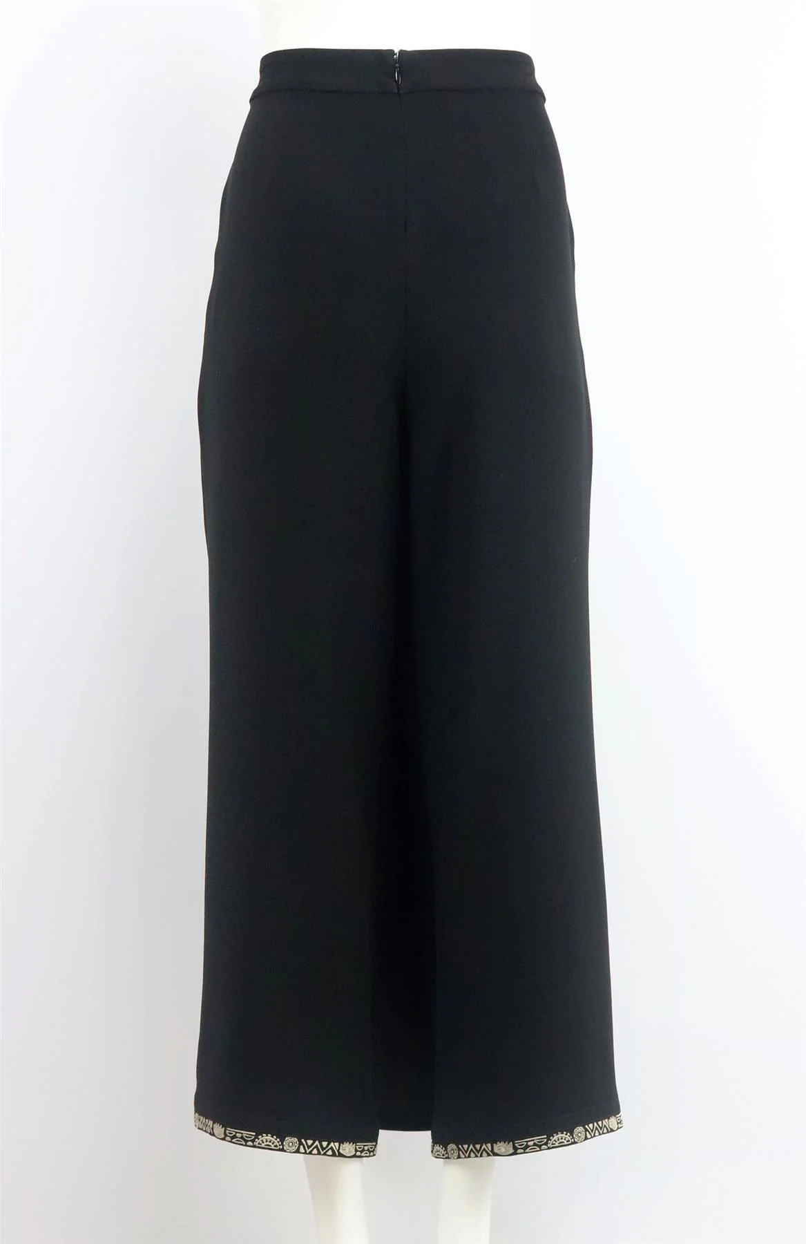 YIGAL AZROUEL WRAP EFFECT CREPE WIDE LEG PANTS US 10 UK 14 - Image 10