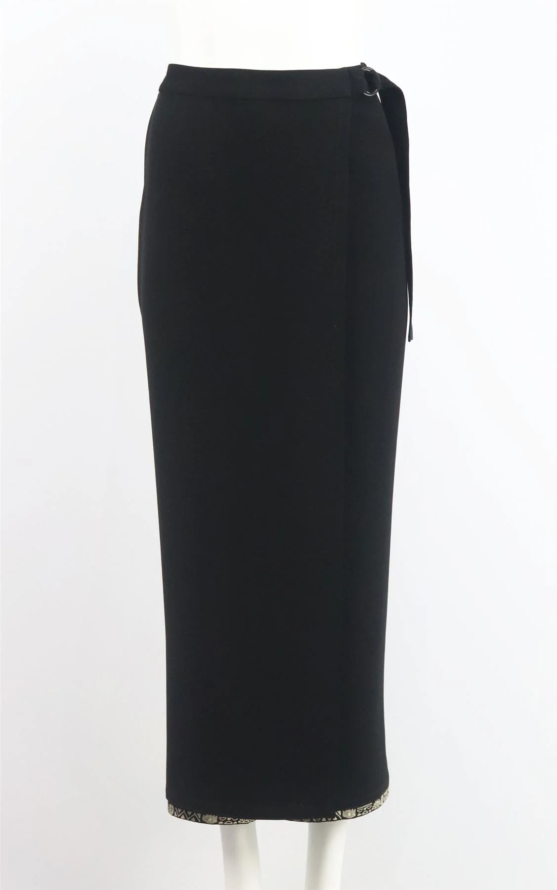 YIGAL AZROUEL WRAP EFFECT CREPE WIDE LEG PANTS US 10 UK 14 - Image 8