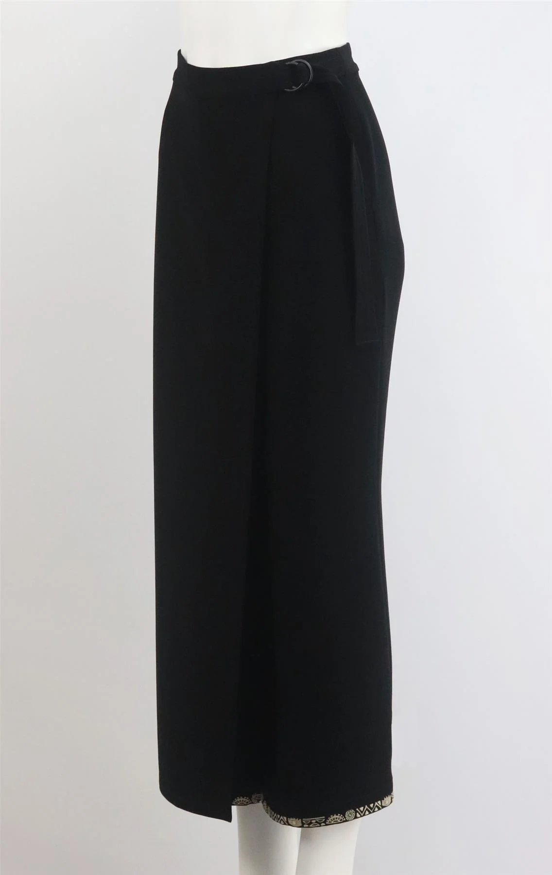 YIGAL AZROUEL WRAP EFFECT CREPE WIDE LEG PANTS US 10 UK 14 - Image 9