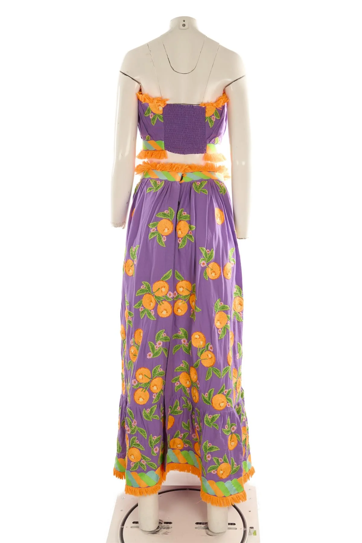 YULIYA MAGDYCH PURPLE COTTON TOP AND SKIRT SET SMALL - Image 4
