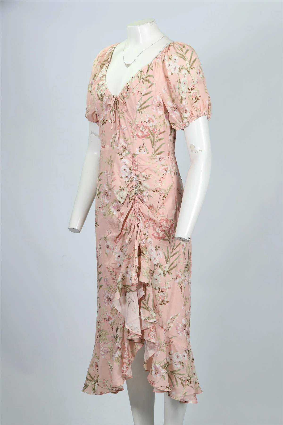 YUMI KIM CREPE MIDI DRESS LARGE - Image 3