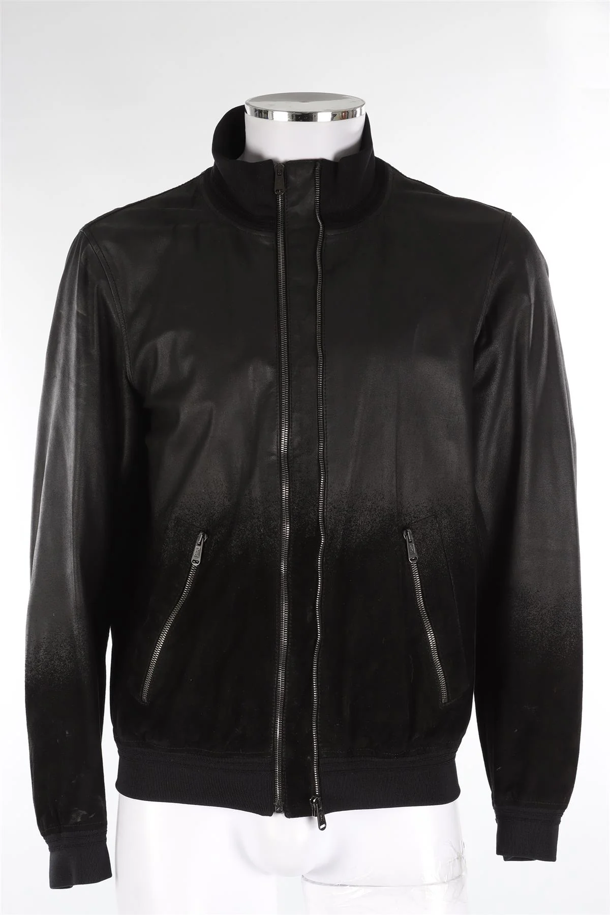 YVES SAINT LAURENT BLACK MEN'S COTTON BOMBER JACKET IT 52 UK 42 - Image 2