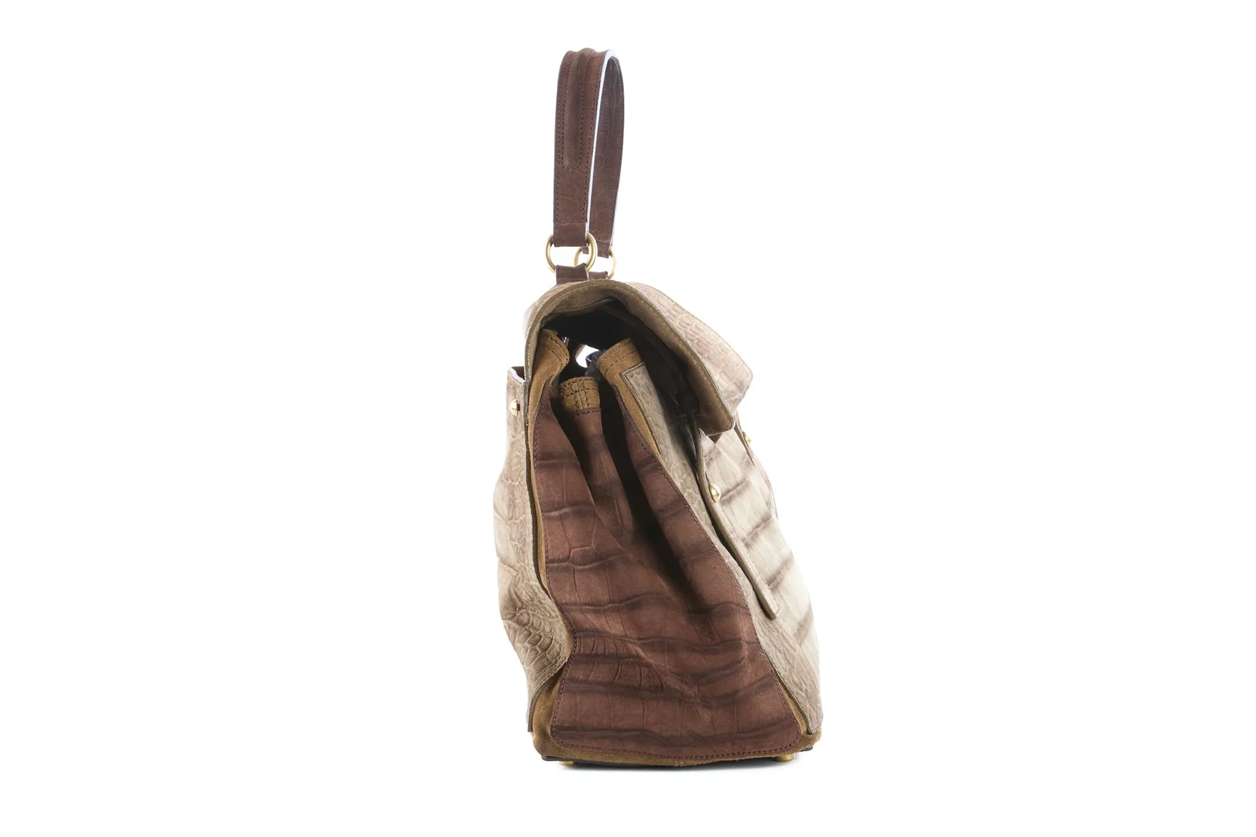 YVES SAINT LAURENT BROWN MUSE TWO SUEDE TOTE BAG - Image 4