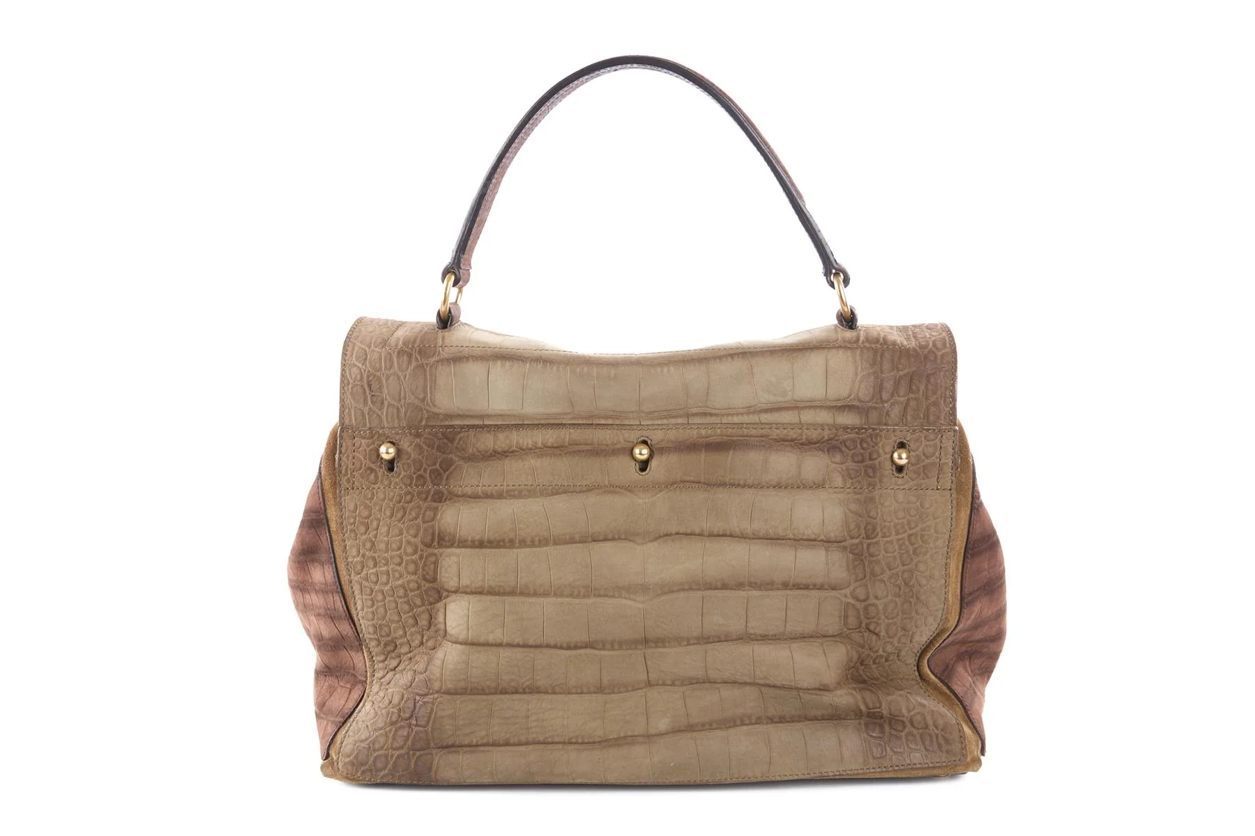 YVES SAINT LAURENT BROWN MUSE TWO SUEDE TOTE BAG - Image 6