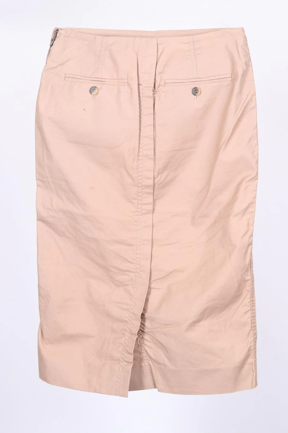 YVES SAINT LAURENT VINTAGE COTTON MIDI SKIRT FR 34 UK 6 - Image 3