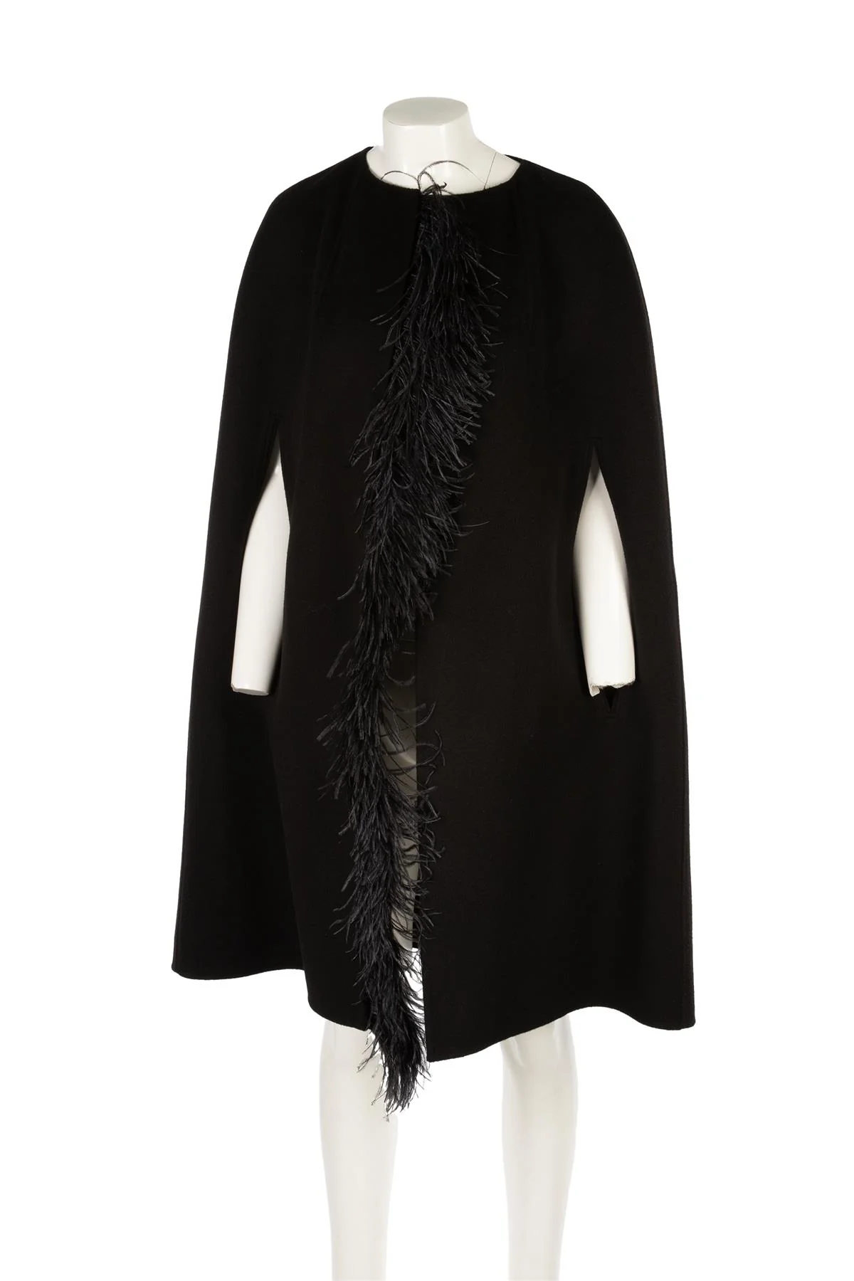 YVES SALOMON BLACK CASHMERE CAPE FR 38 UK 10 - Image 2