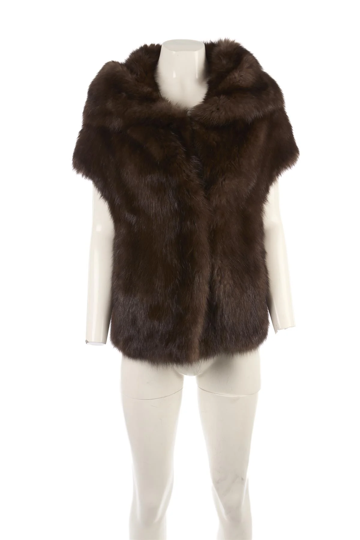 YVES SALOMON BROWN SABLE FUR JACKET FR 36 UK 8 - Image 2