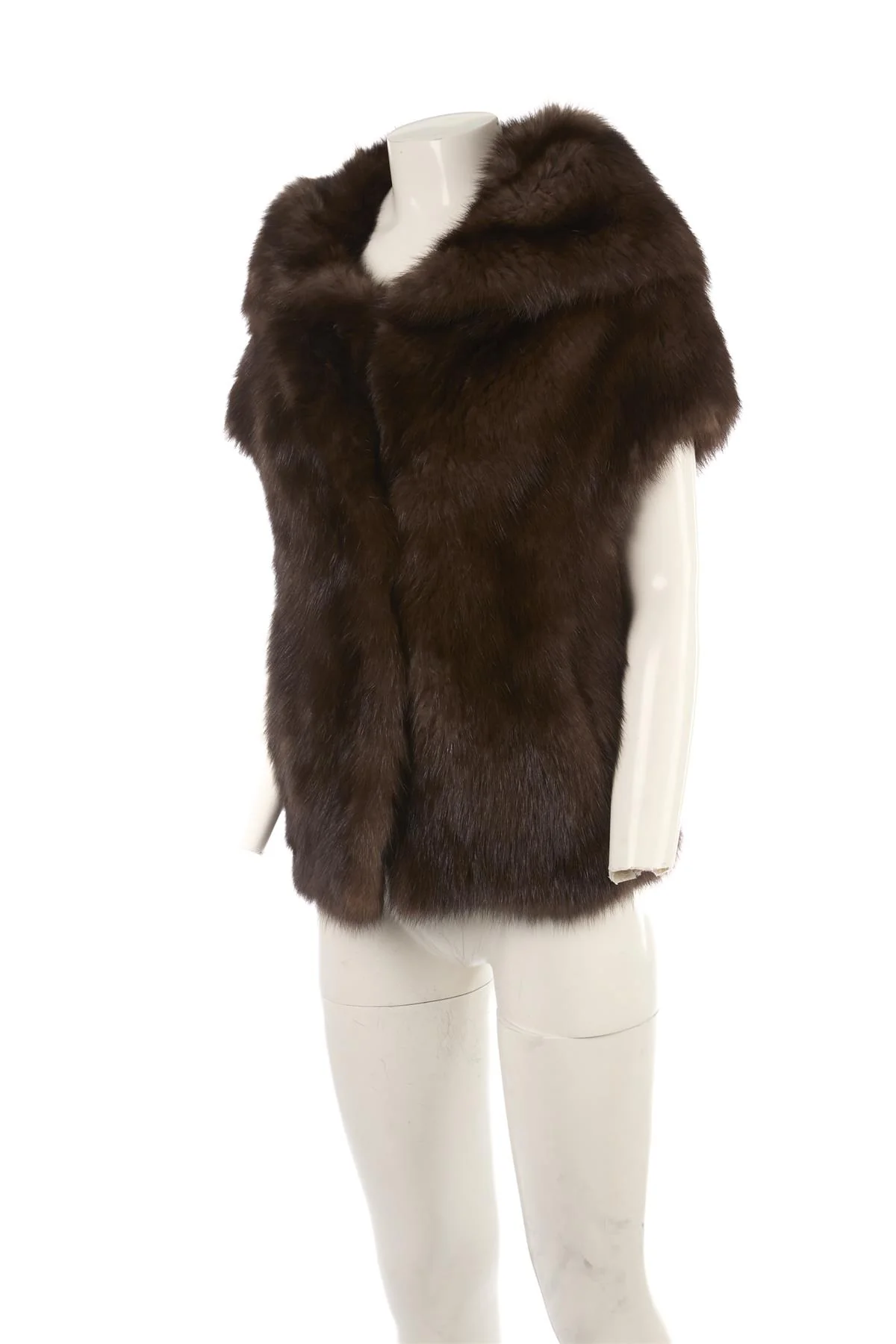 YVES SALOMON BROWN SABLE FUR JACKET FR 36 UK 8 - Image 3