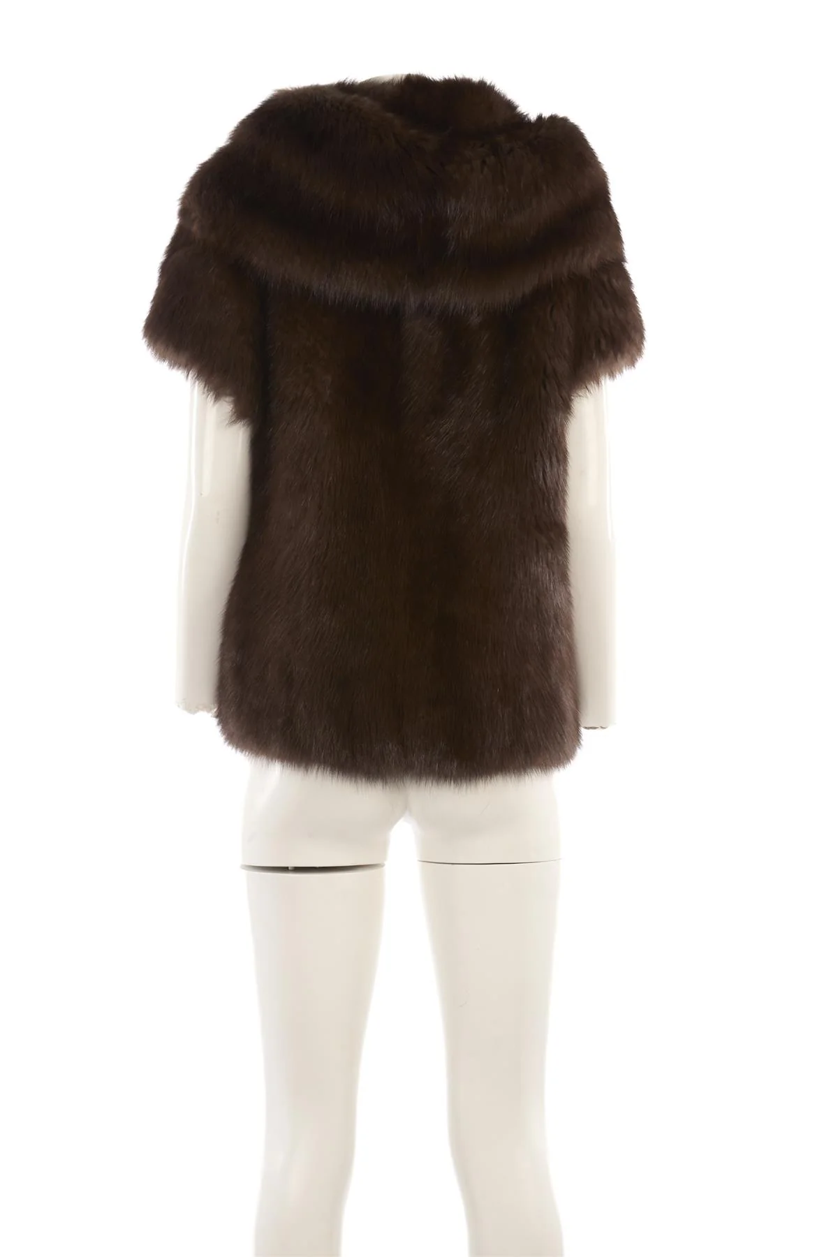 YVES SALOMON BROWN SABLE FUR JACKET FR 36 UK 8 - Image 4
