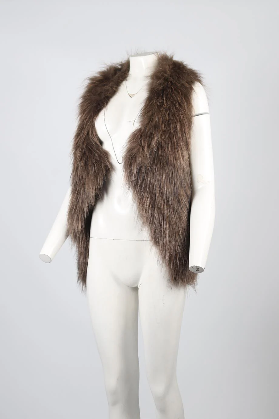 YVES SALOMON FOX FUR GILET EU 34 UK 6 - Image 3