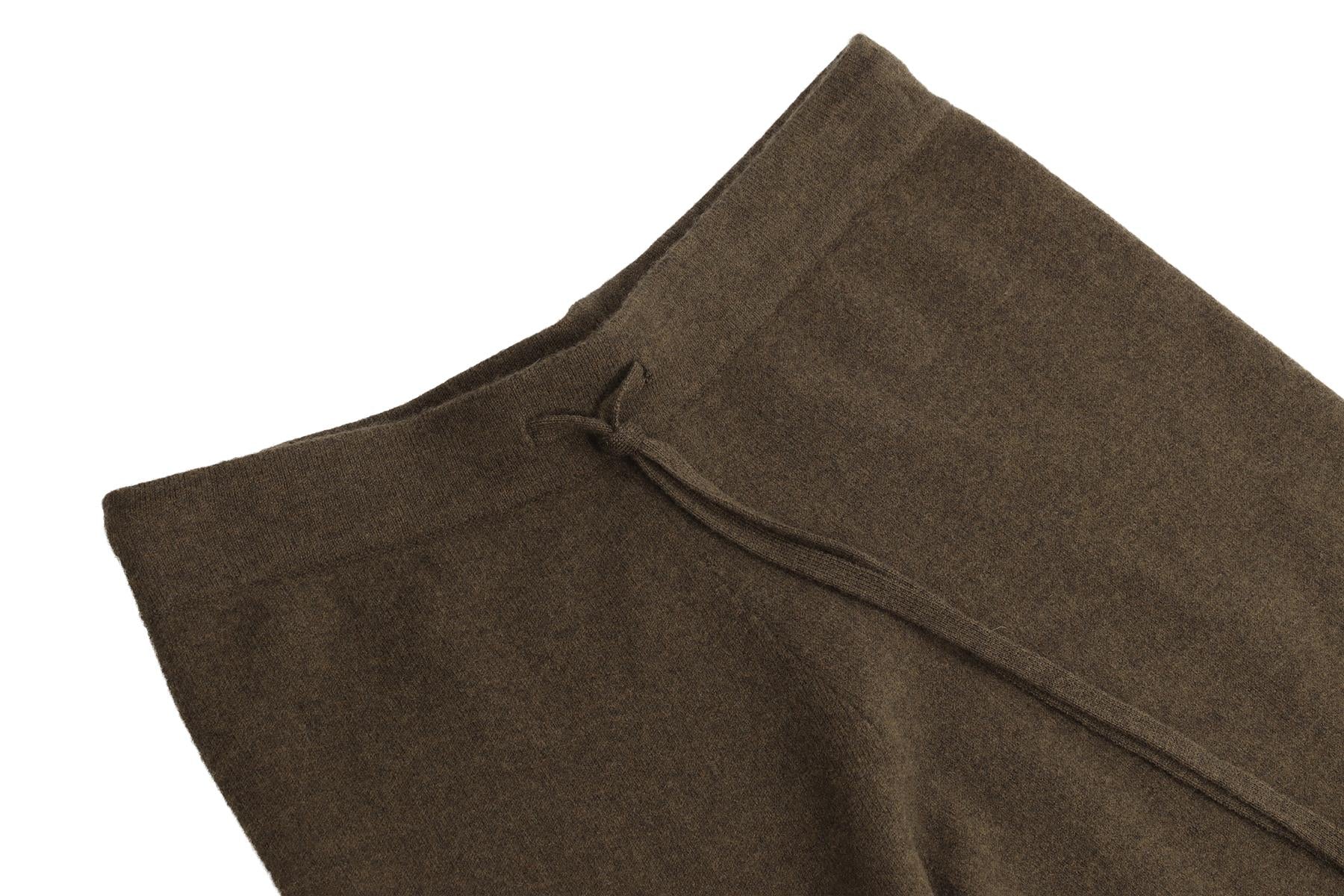 YVES SALOMON GREEN WOOL WIDE LEG PANTS SMALL - Image 3