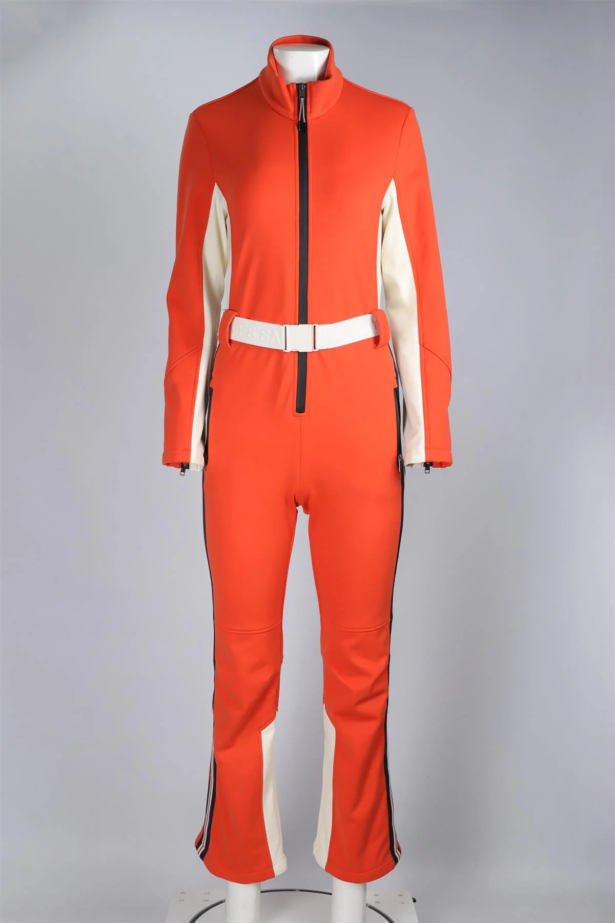 YVES SALOMON ORANGE SHELL SKI SUIT FR 38 UK 10 - Image 2