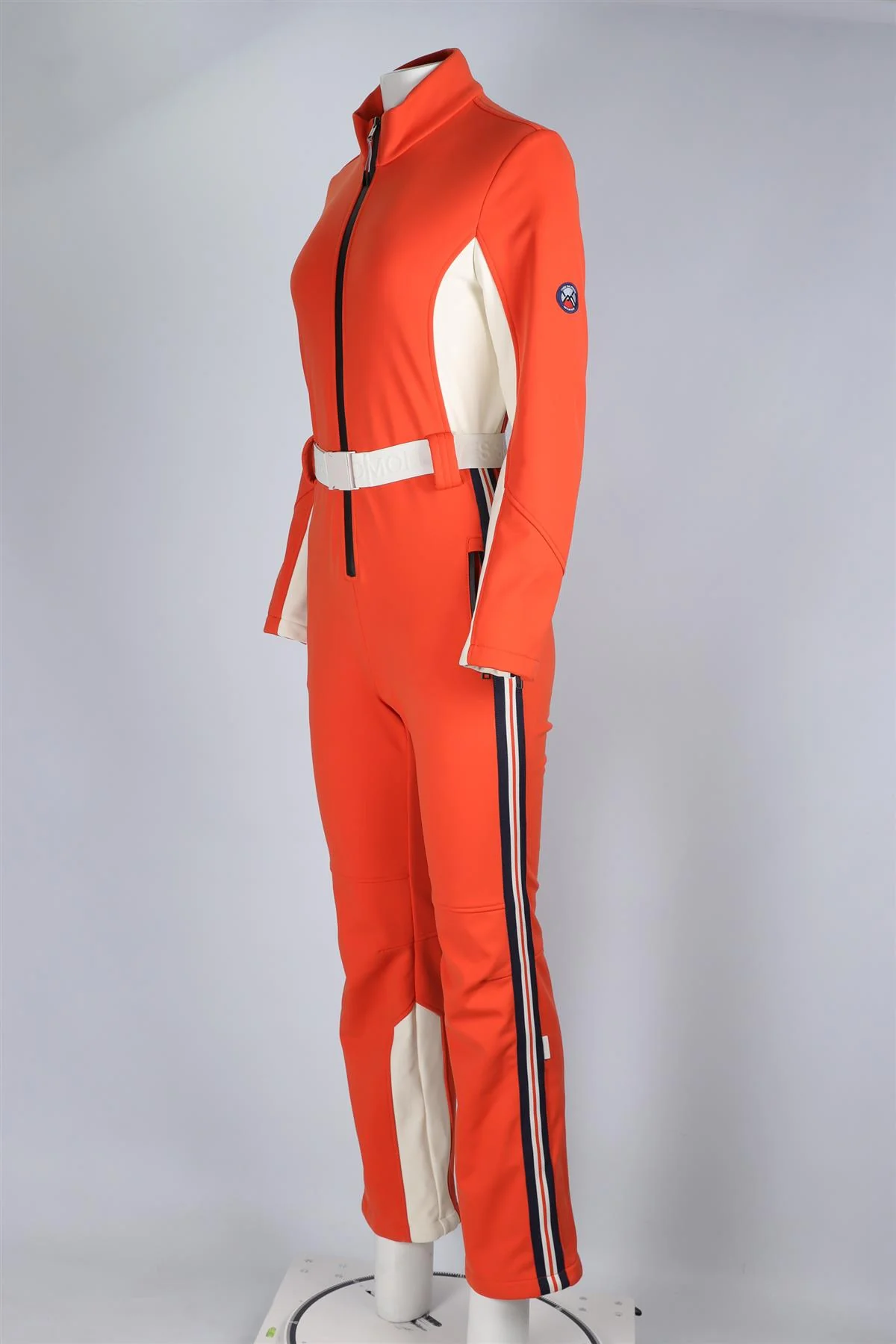 YVES SALOMON ORANGE SHELL SKI SUIT FR 38 UK 10 - Image 3