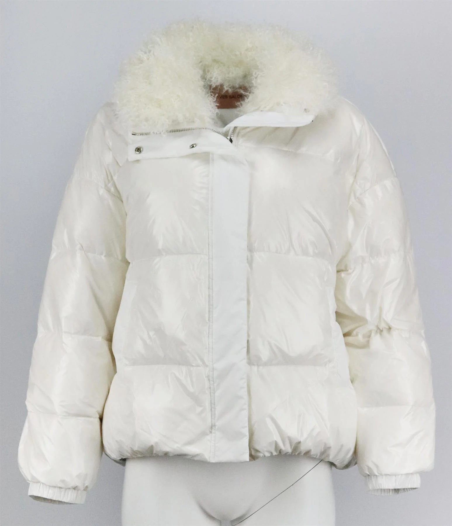YVES SALOMON SHEARLING TRIMMED QUILTED DOWN JACKET FR 40 UK 12 - Image 2