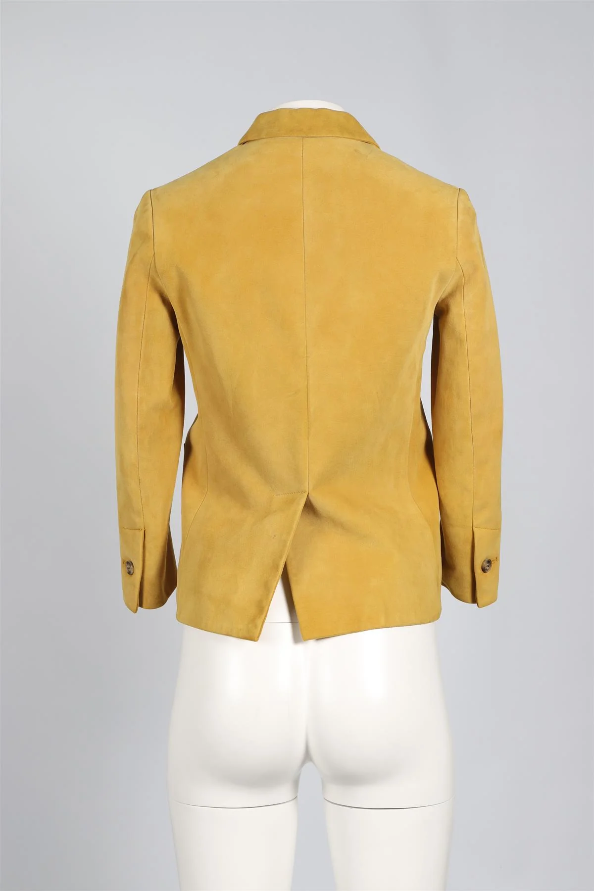 YVES SALOMON YELLOW SUEDE BLAZER XSMALL - Image 4
