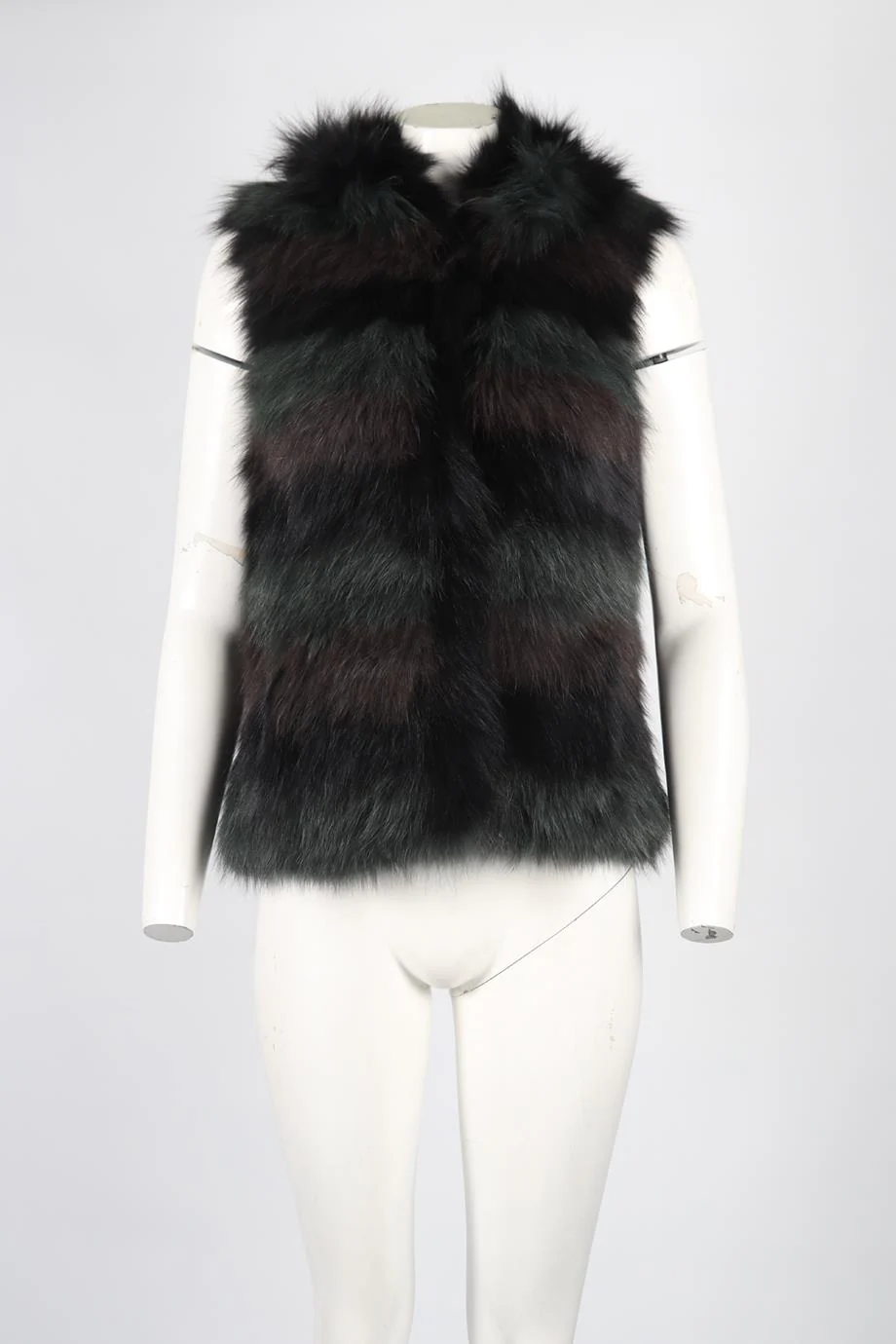 YVES SOLOMON FOX FUR GILET FR 36 UK 8 - Image 2