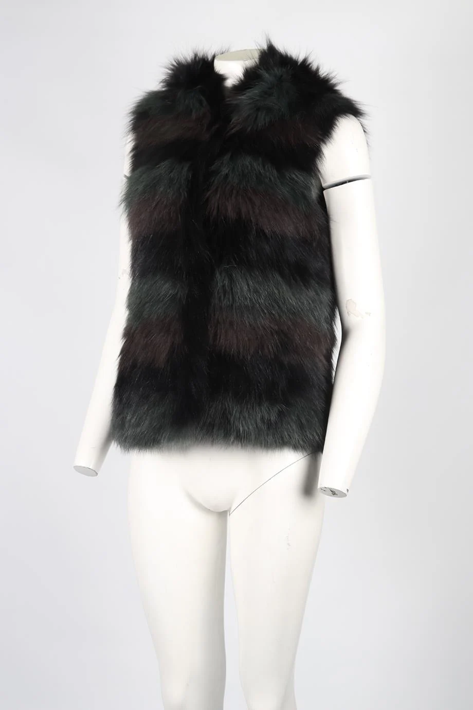 YVES SOLOMON FOX FUR GILET FR 36 UK 8 - Image 3