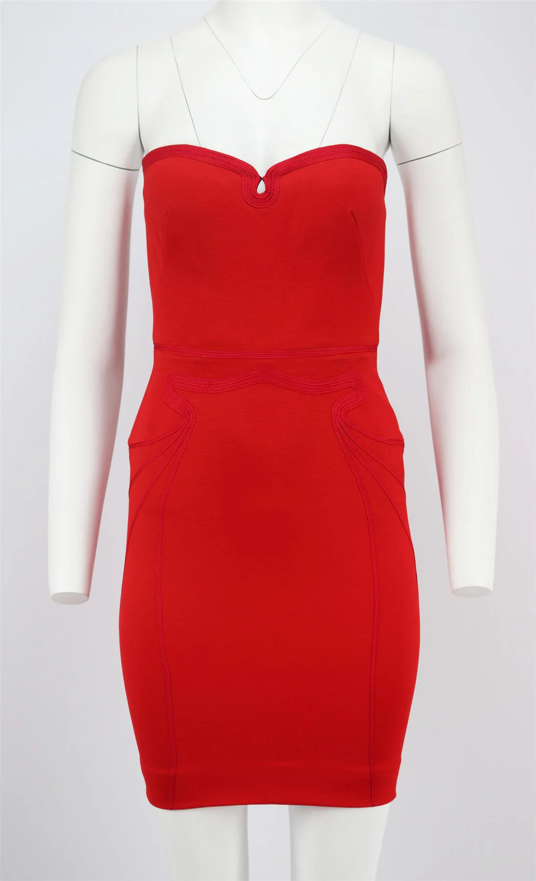 ZAC POSEN STRAPLESS STRETCH WOVEN MINI DRESS US 4 UK 8 - Image 2
