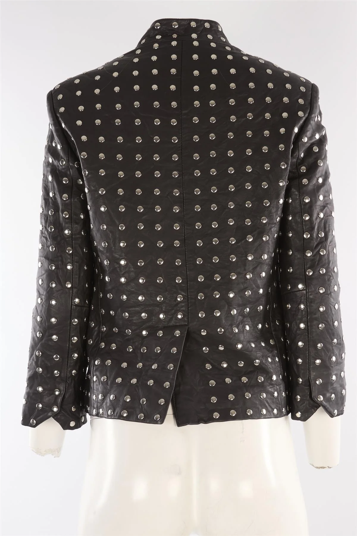 ZADIG & VOLTAIRE BLACK LEATHER BLAZER FR 36 UK 8 - Image 4