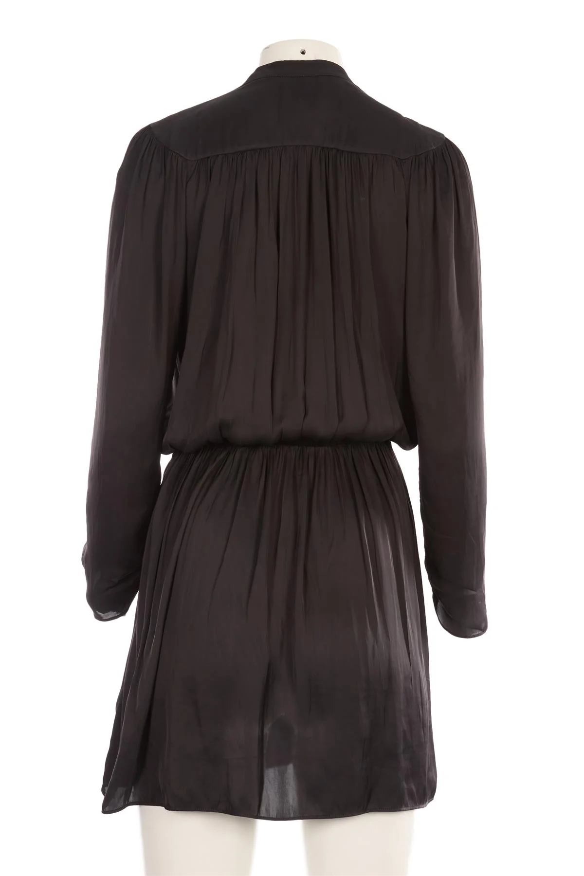 ZADIG & VOLTAIRE BLACK SATIN MINI DRESS XSMALL - Image 4