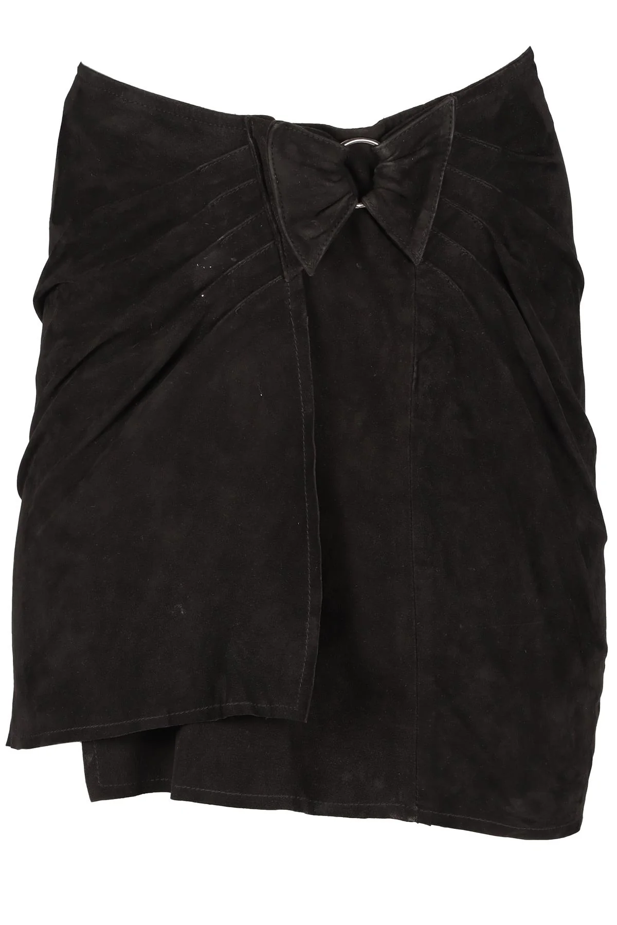 ZADIG & VOLTAIRE BLACK SUEDE MINI SKIRT FR 36 UK 8