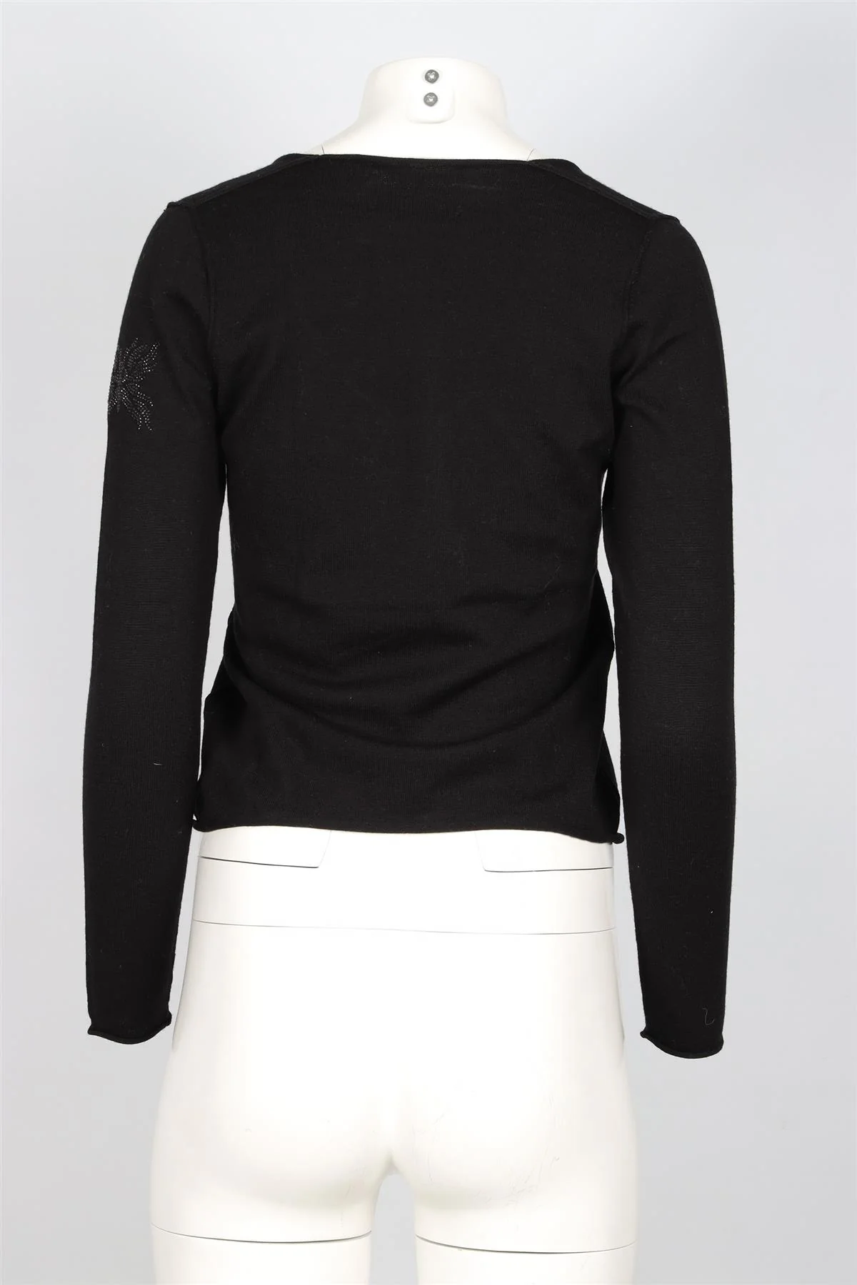 ZADIG & VOLTAIRE BLACK WOOL SWEATER XSMALL - Image 4