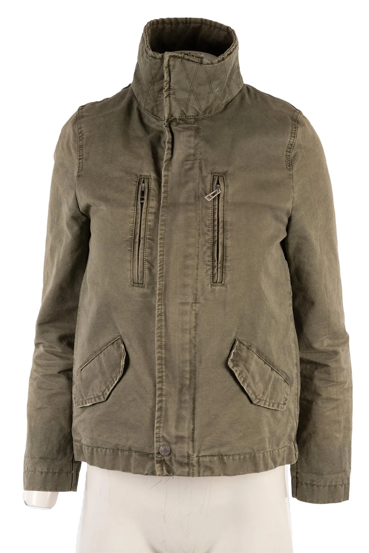ZADIG & VOLTAIRE GREEN COTTON JACKET SMALL - Image 2