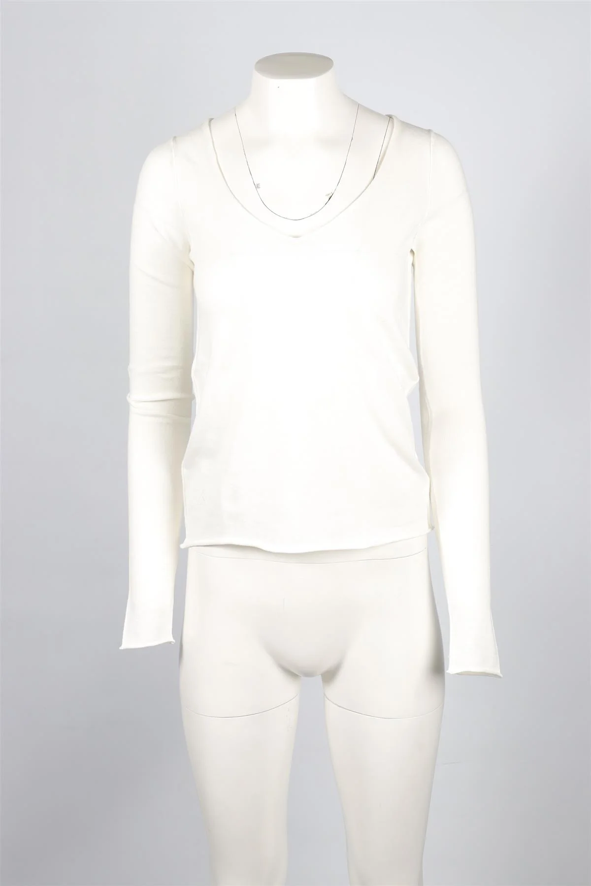 ZADIG & VOLTAIRE WHITE COTTON SWEATER XSMALL - Image 2