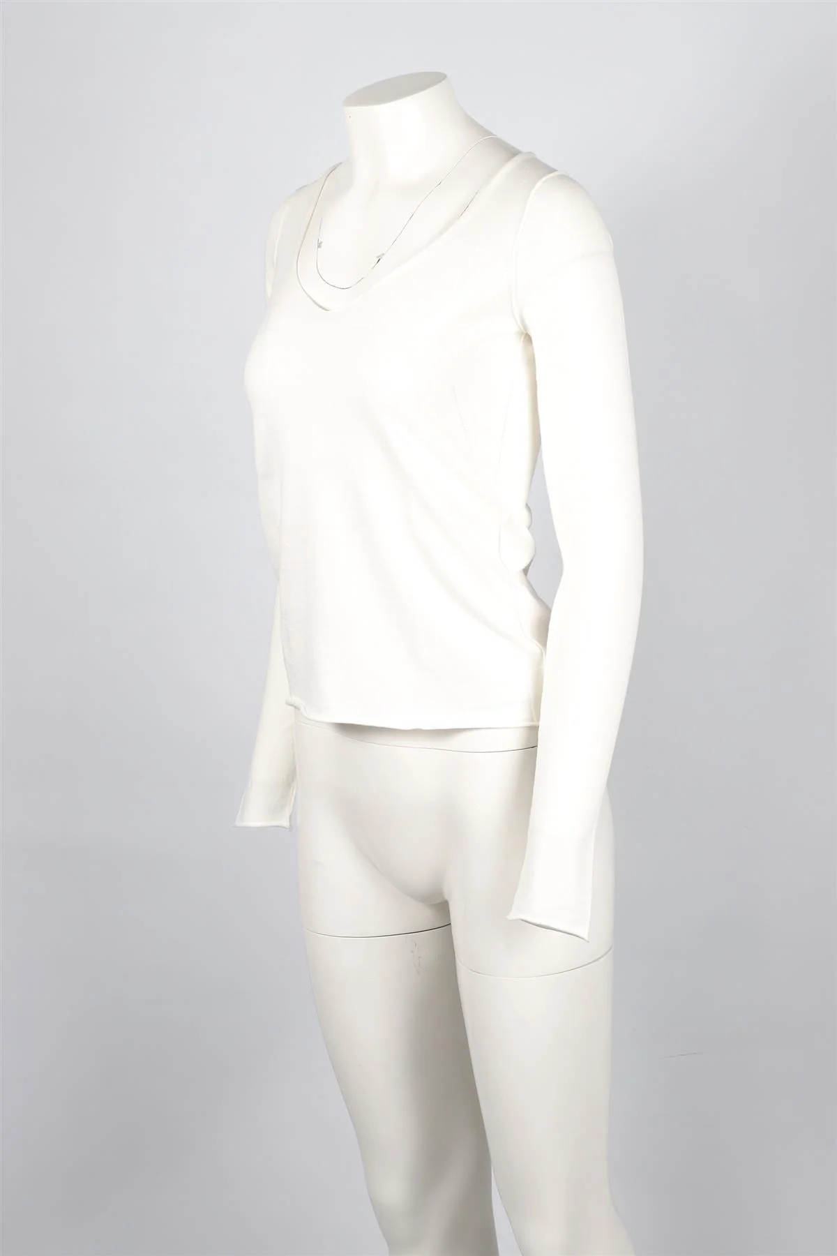 ZADIG & VOLTAIRE WHITE COTTON SWEATER XSMALL - Image 3