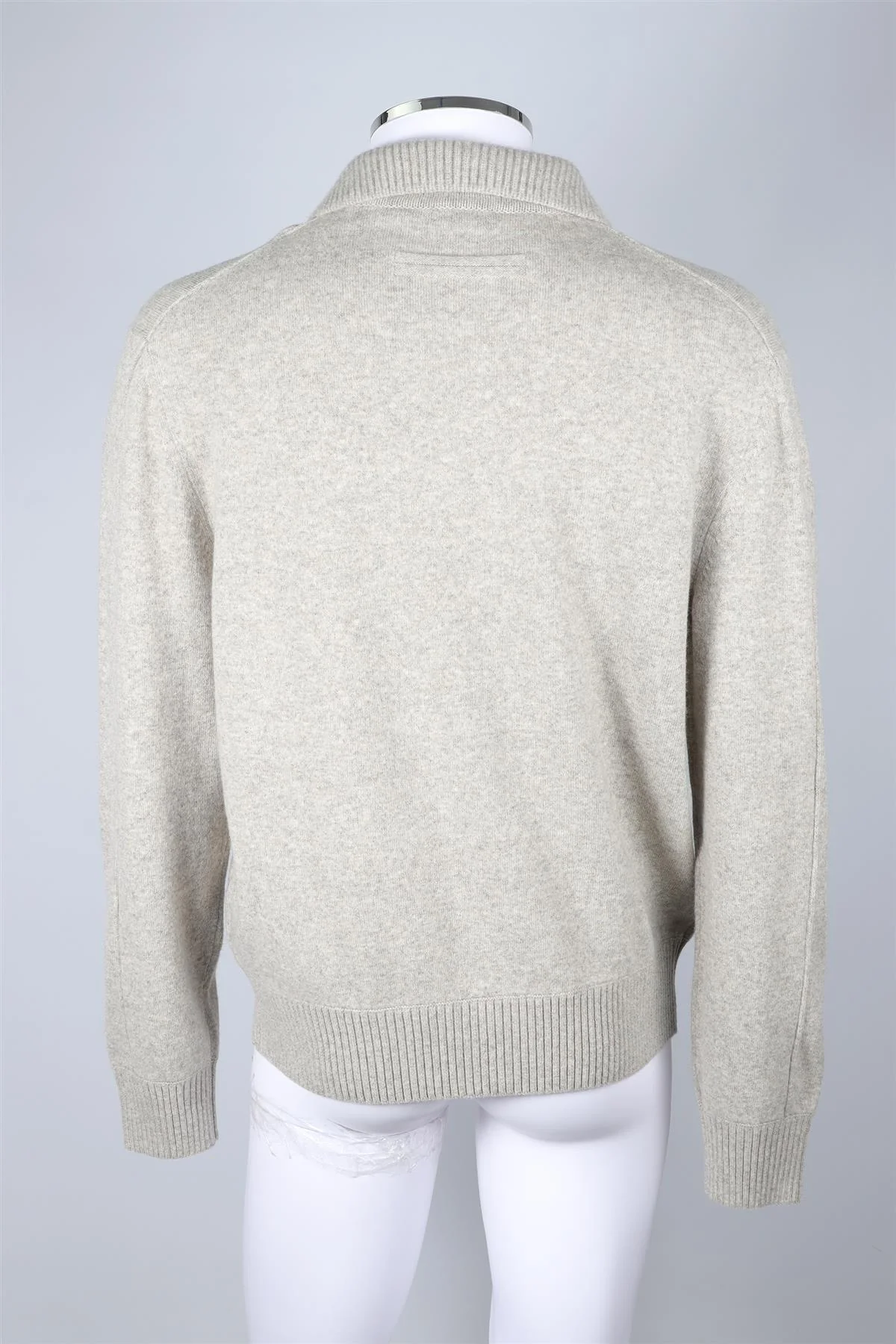 ZEGNA GREY MEN'S CASHMERE POLO SWEATER IT 50 UK/US CHEST 40 - Image 4