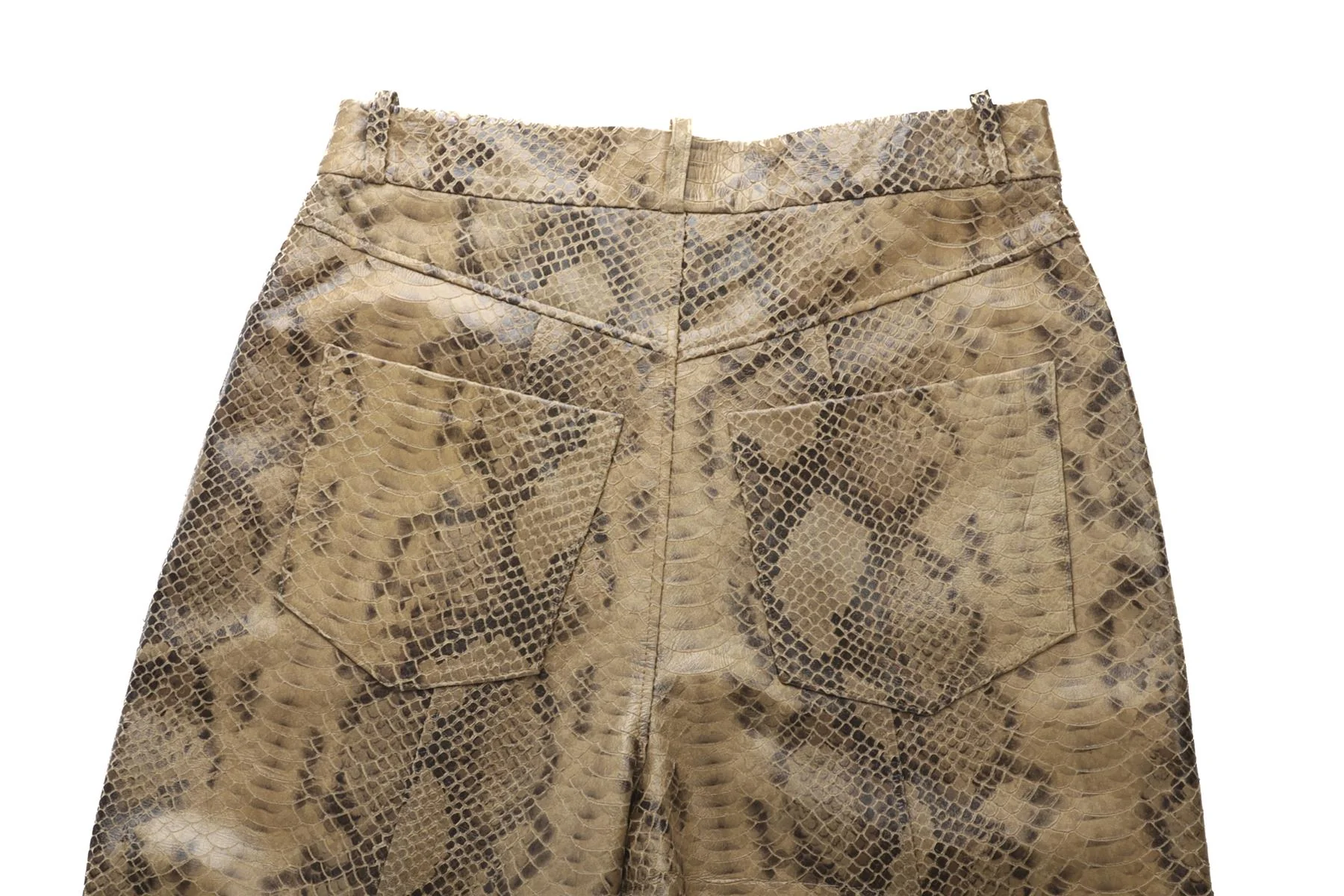 ZEYNEP ARCAY BROWN LEATHER STRAIGHT PANTS FR 34 UK 6 - Image 5