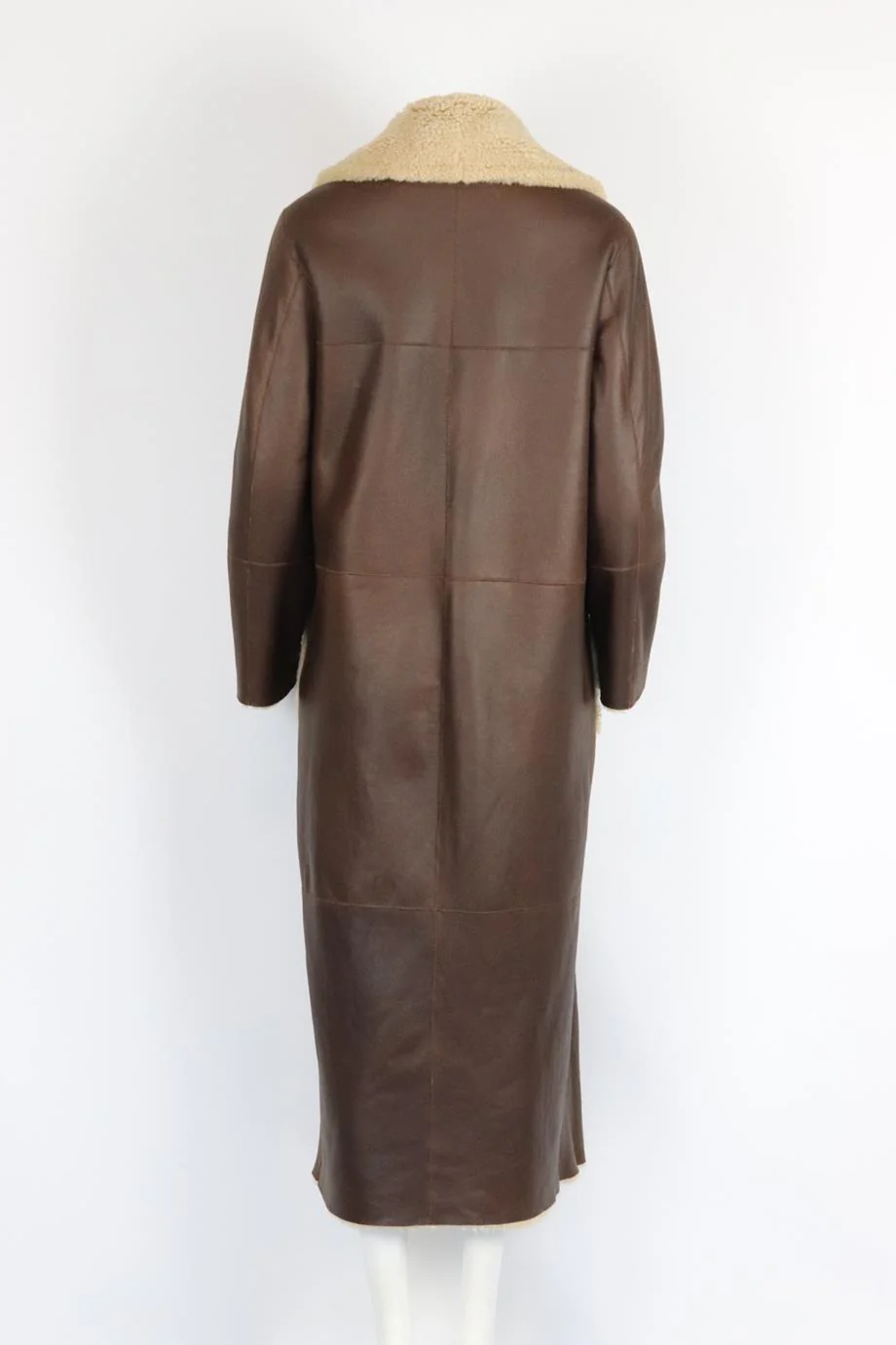 ZEYNEP ARCAY REVERSABLE SHEARLING AND LEATHER COAT FR 32 UK 4 - Image 5
