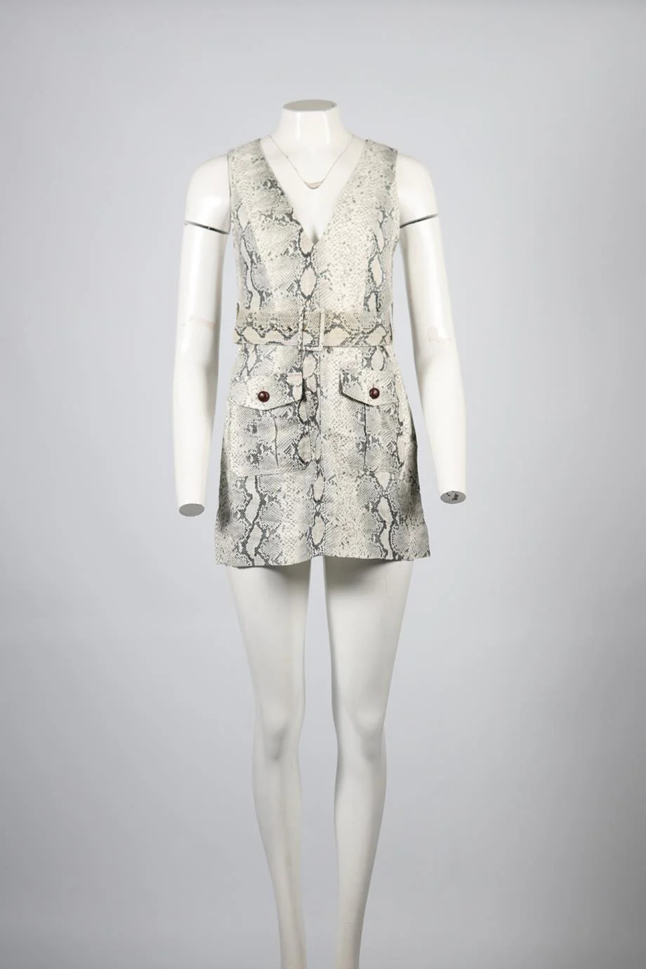 ZIMMERMANN BELTED LINEN MINI DRESS UK 8 - Image 2