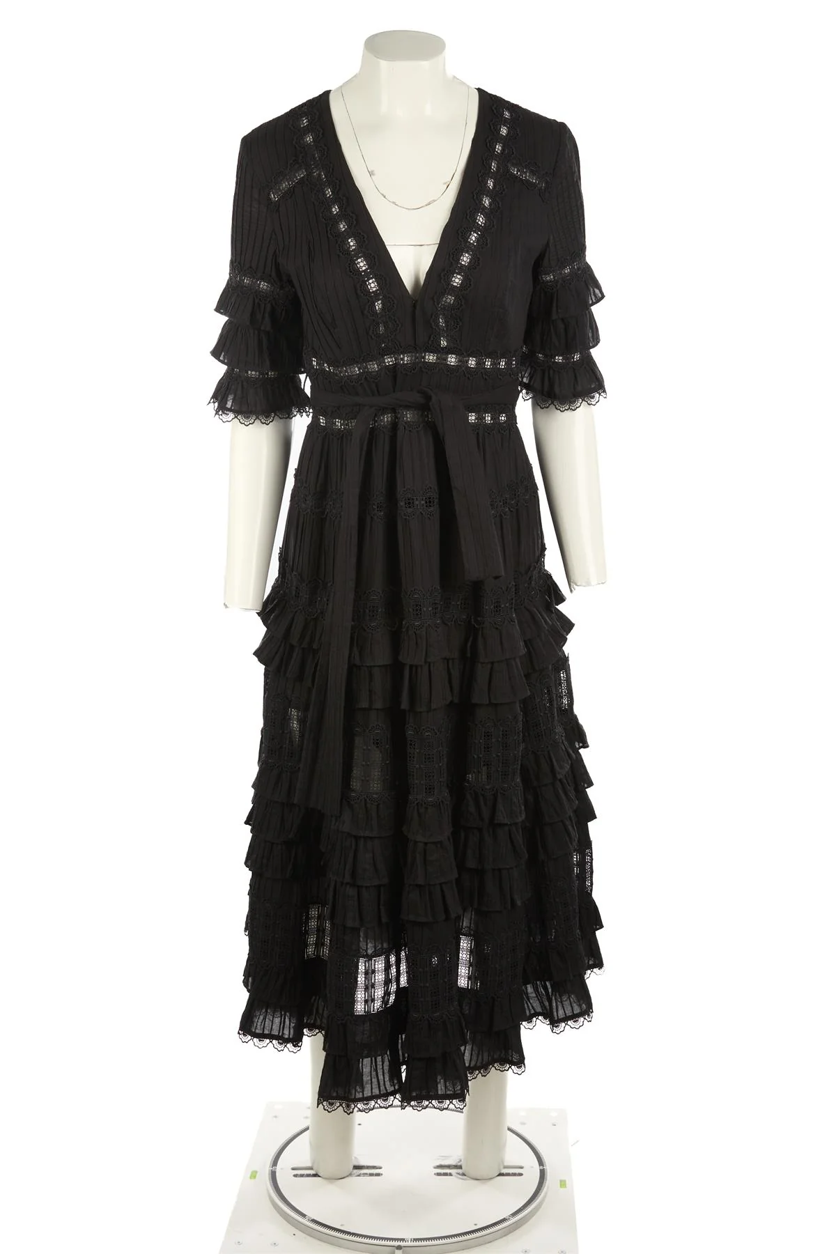ZIMMERMANN BLACK COTTON MAXI DRESS UK 10 - Image 2