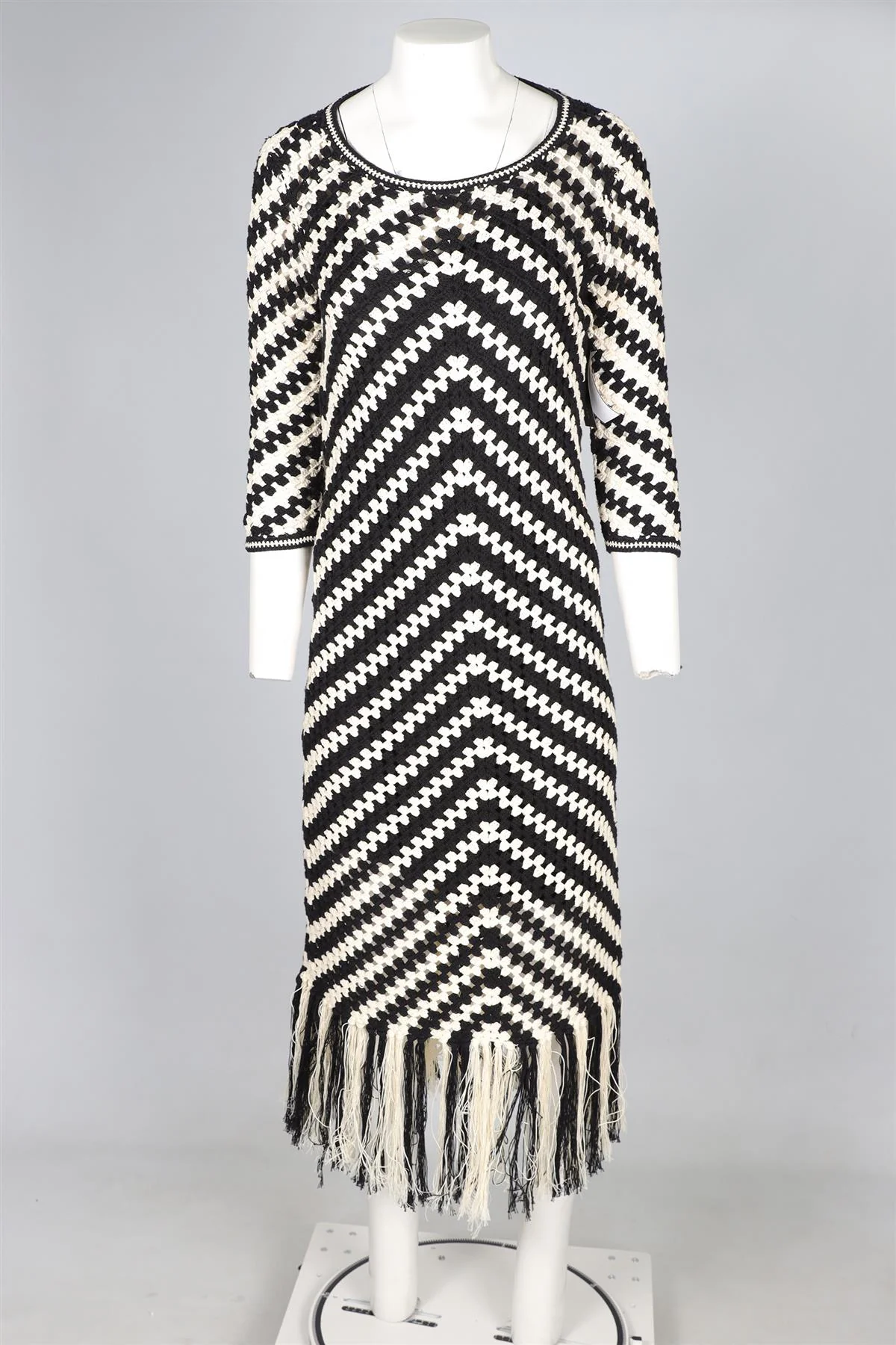 ZIMMERMANN BLACK COTTON MAXI DRESS UK 14 - Image 2