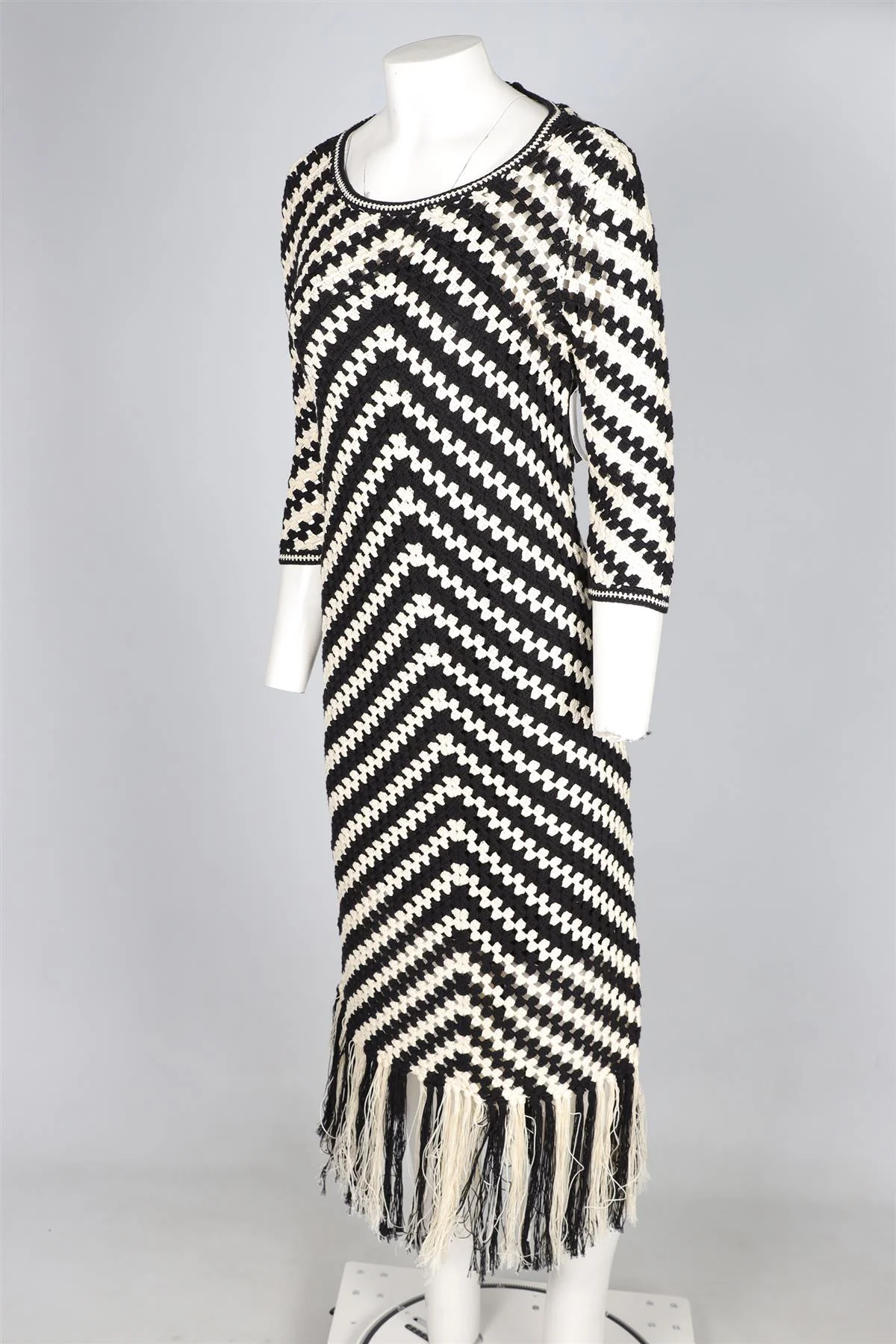 ZIMMERMANN BLACK COTTON MAXI DRESS UK 14 - Image 3