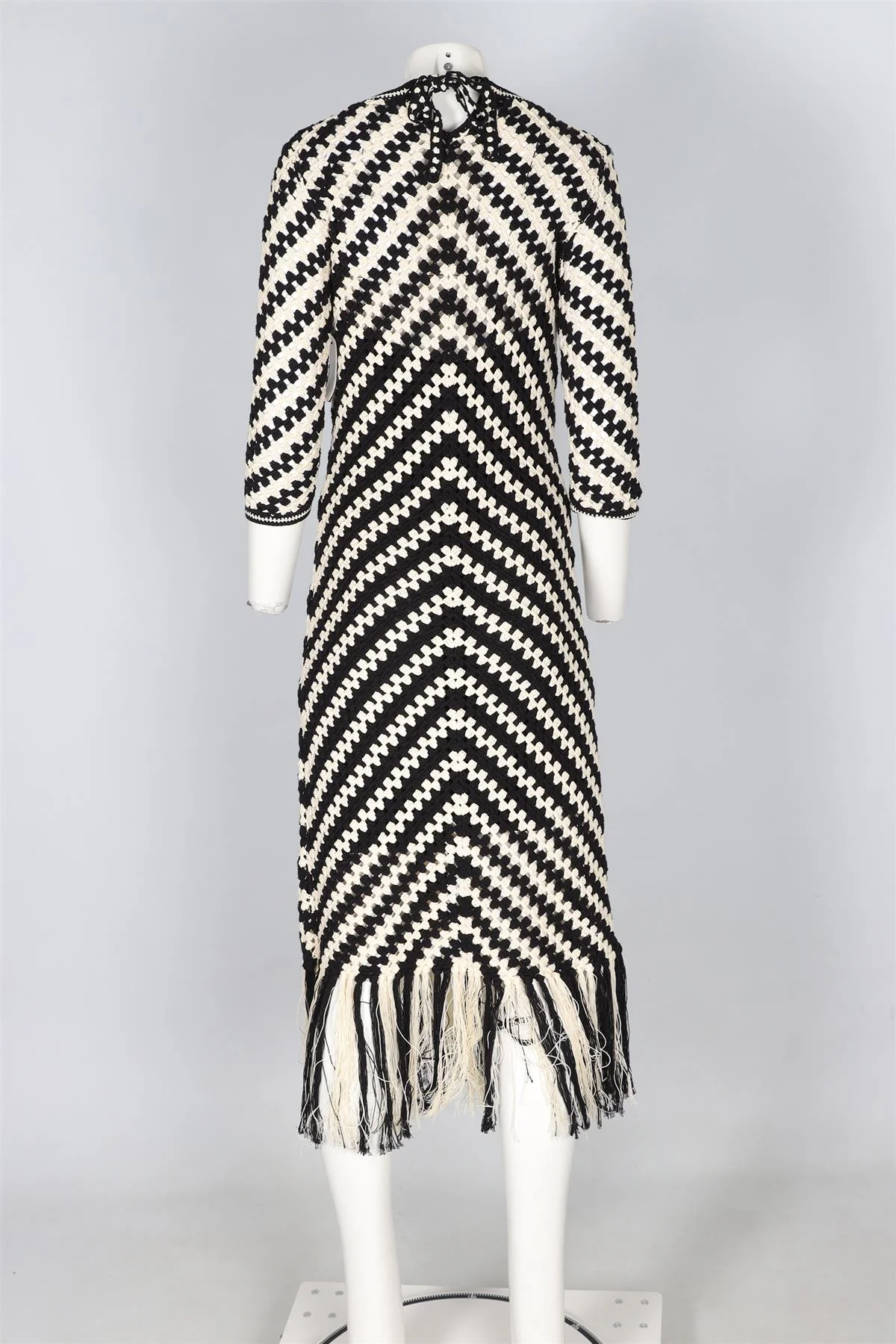 ZIMMERMANN BLACK COTTON MAXI DRESS UK 14 - Image 4