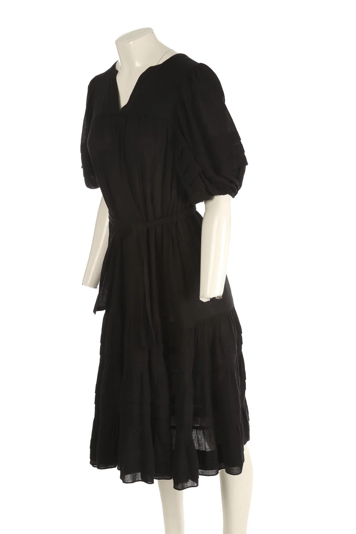 ZIMMERMANN BLACK COTTON MAXI DRESS UK 8 - Image 3