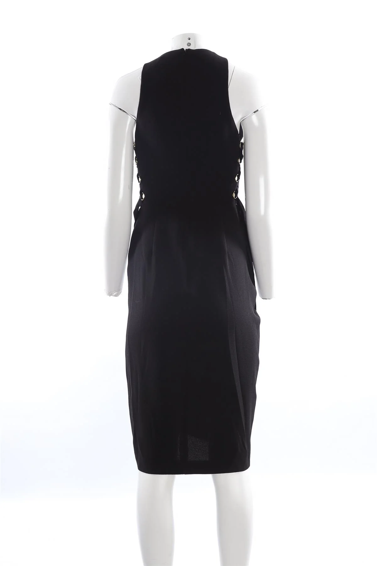 ZIMMERMANN BLACK CREPE MIDI DRESS UK 12 - Image 4