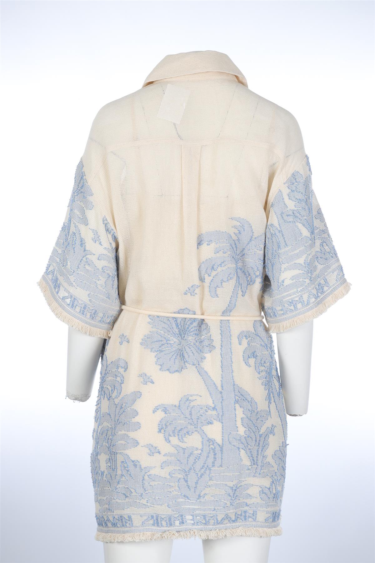 ZIMMERMANN BLUE COTTON MINI DRESS UK 12 - Image 4