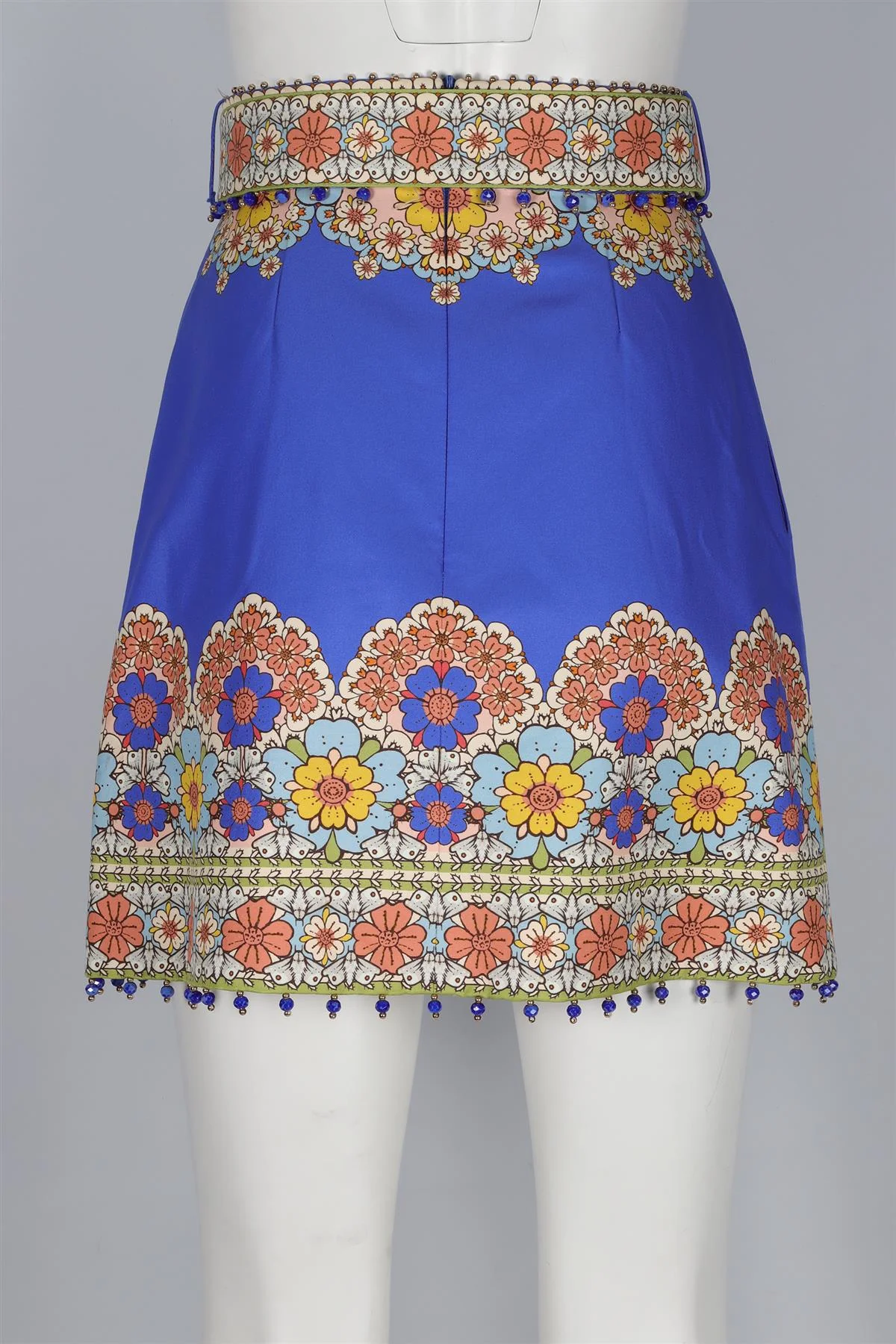 ZIMMERMANN BLUE COTTON MINI SKIRT UK 8 - Image 4