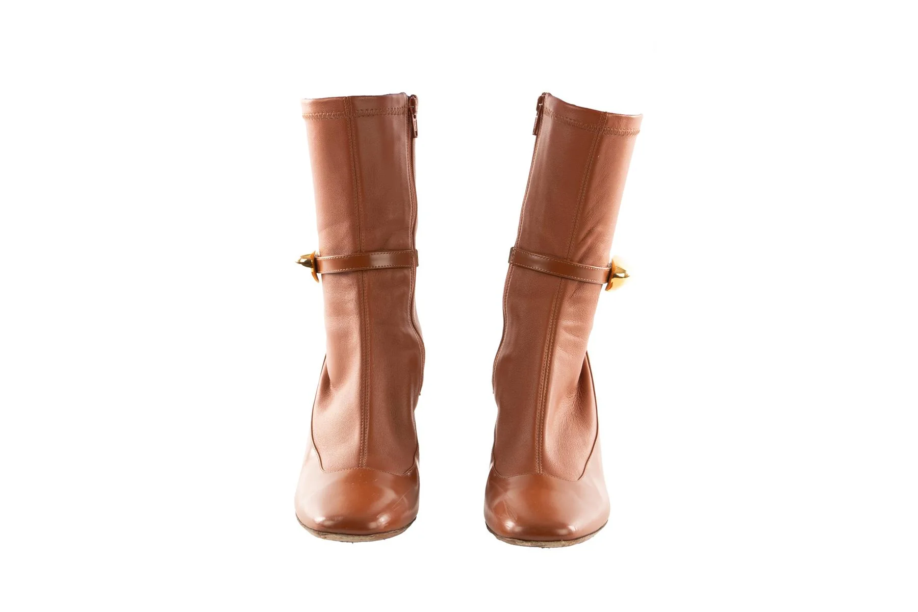 ZIMMERMANN BROWN LEATHER ANKLE BOOTS EU 39 - Image 3