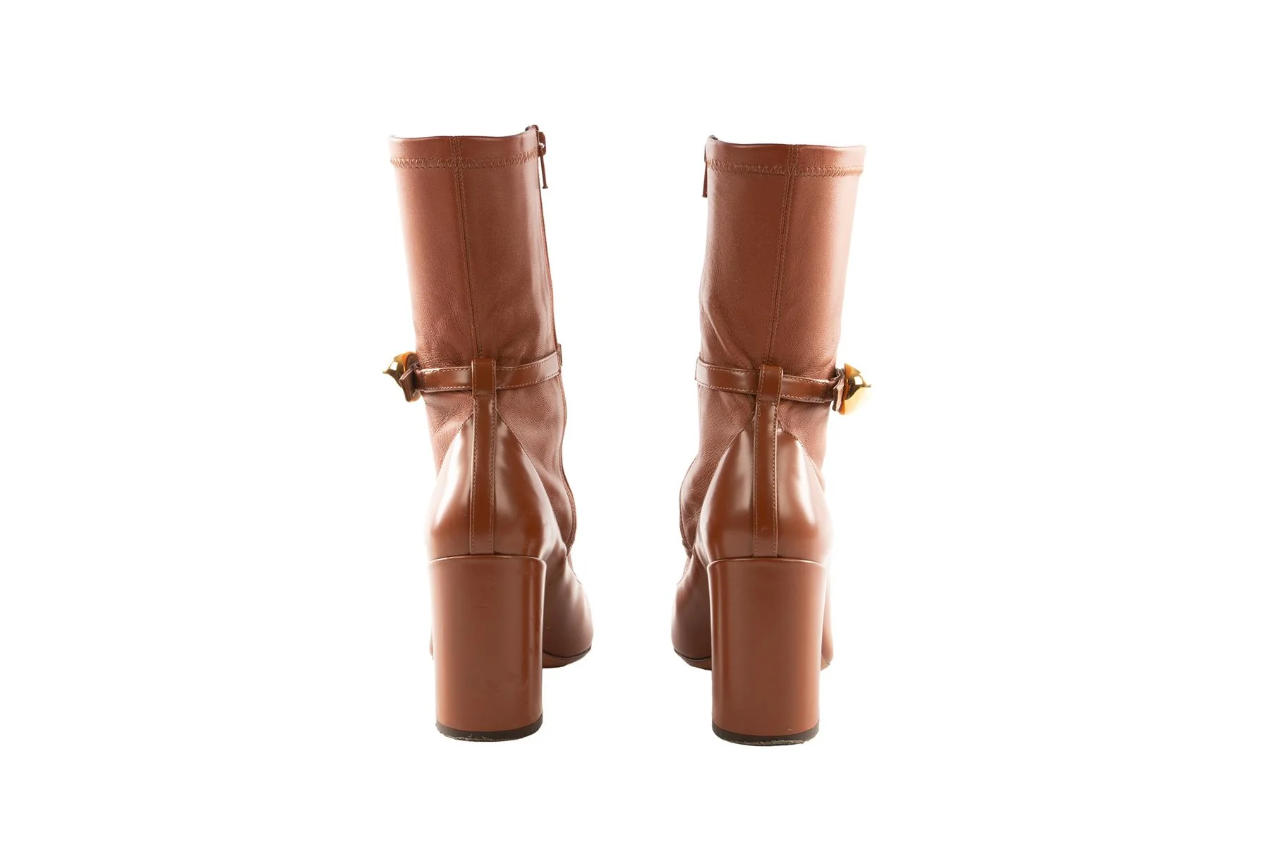 ZIMMERMANN BROWN LEATHER ANKLE BOOTS EU 39 - Image 5
