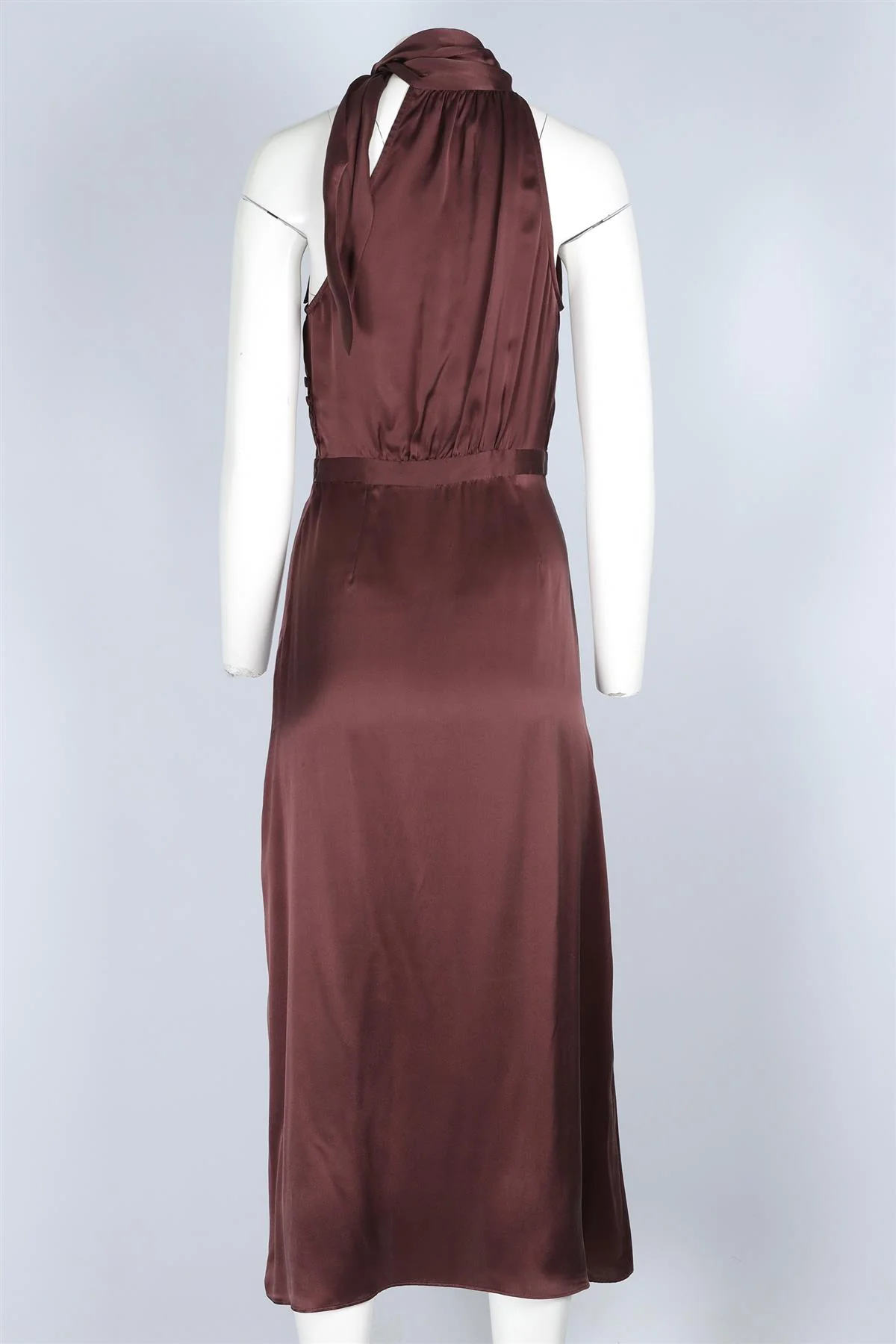 ZIMMERMANN BROWN SILK MAXI DRESS UK 10 - Image 4