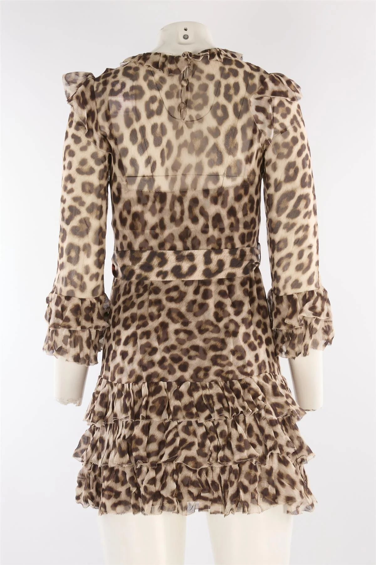 ZIMMERMANN BROWN SILK MINI DRESS UK 8 - Image 4