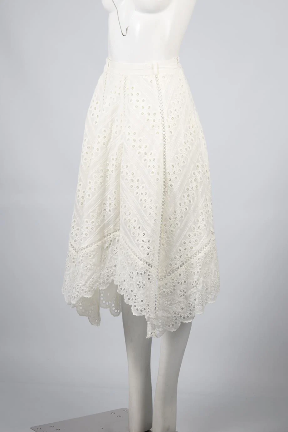 ZIMMERMANN COTTON AND SILK BLEND MIDI SKIRT UK 8 - Image 3
