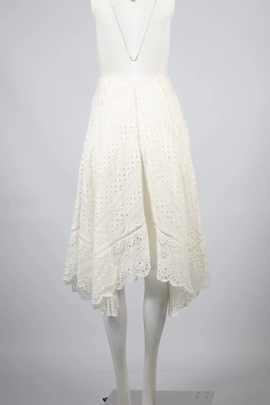 ZIMMERMANN COTTON AND SILK BLEND MIDI SKIRT UK 8 - Image 4