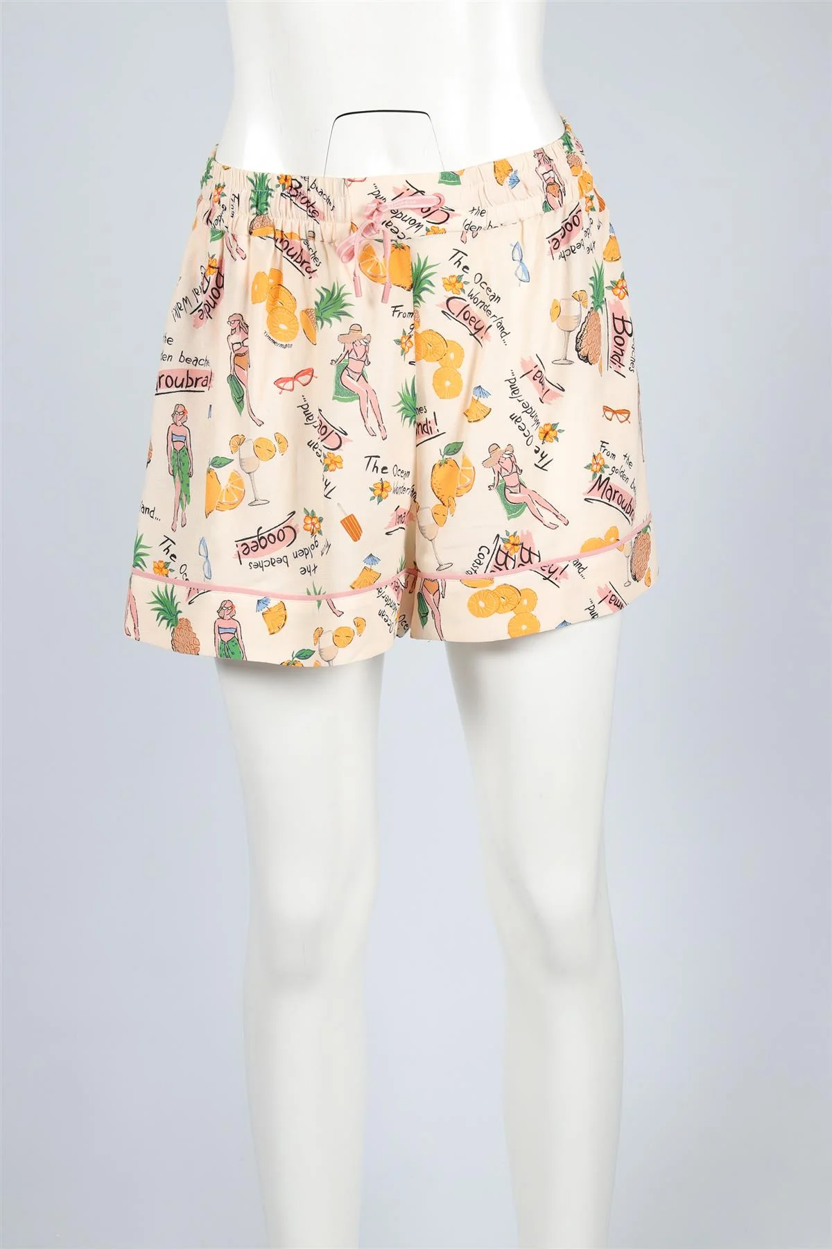 ZIMMERMANN CREAM CREPE SHORTS MEDIUM - Image 2